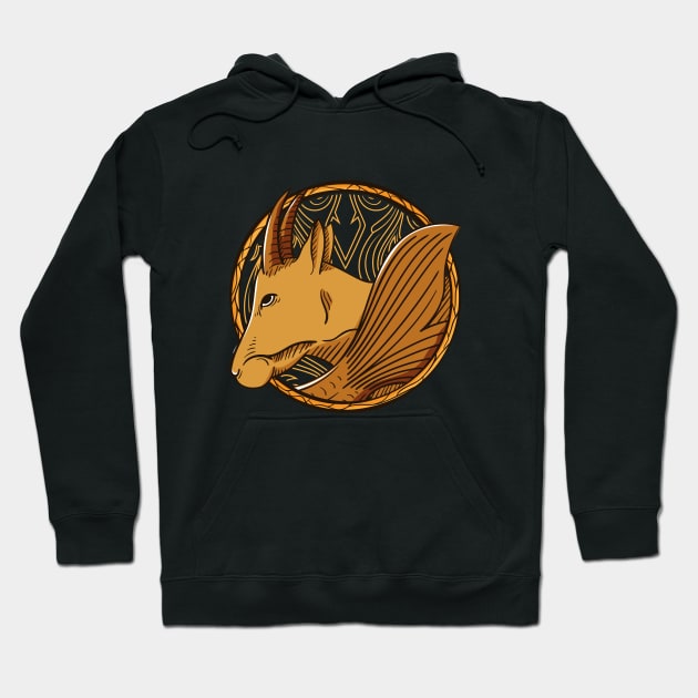 capricorn zodiac illustration Hoodie by flasix